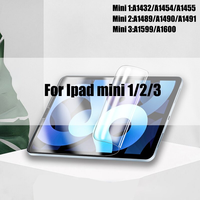 Hydrożel Film dla nowego ipada Pro 11 10.2 12.9 9.7 10.5 9 Screen Protector dla Ipad 8 Mini 6 5 2 3 Air 4 Gen 1 2021 2020 bez szkła: For Mini 1 2 3