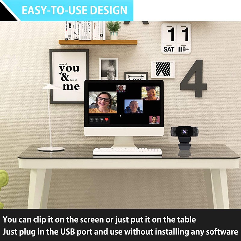 1080P Webcam Conference PC Web Camera With Mic Interface Web Camera For Video Calling Network Teaching Office Meeting