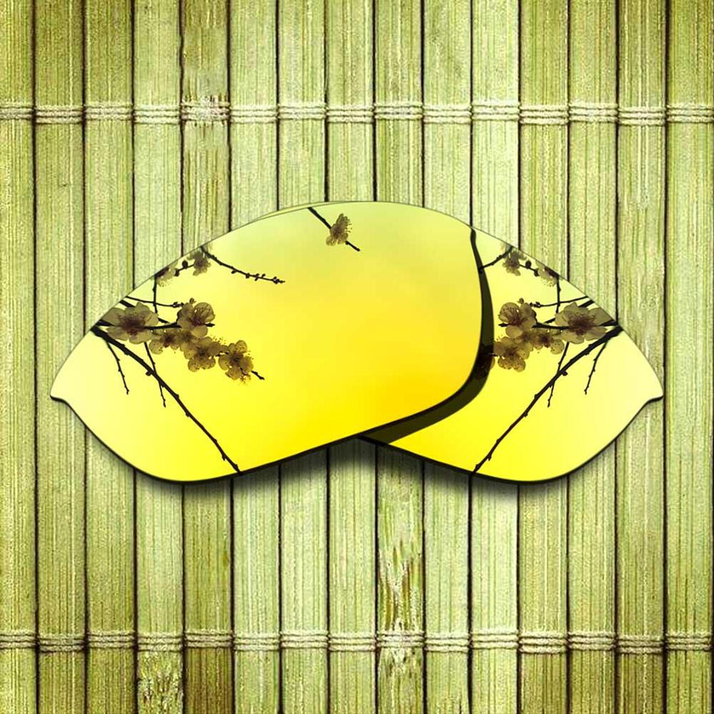 Polarized Replacement Lense For-Oakley Half Jacket 2.0 Sunglasses Frame True Color Mirrored Coating - Options: Yellow