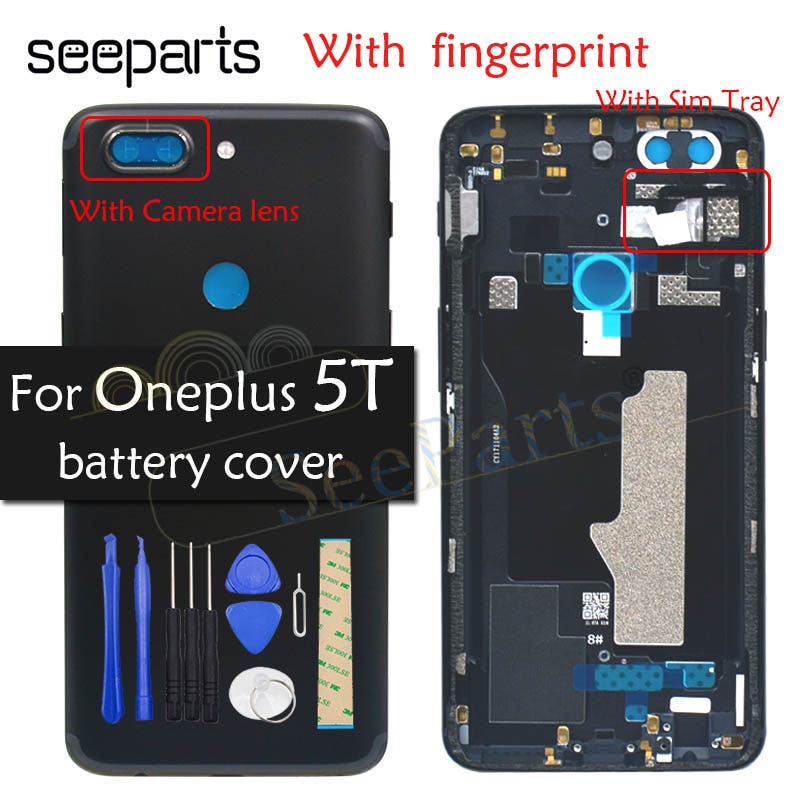 Original Zurück Gehäuse Für Oneplus A5010 5T Batterie Abdeckung Hinten Tür Gehäuse Fall Ersatz Für OnePlus 5T Batterie abdeckung