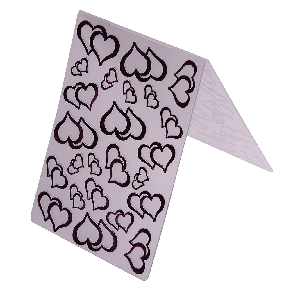 Plastic Sweet Heart Embossing Folder for Scrapbooking DIY Album Card Embossing Folders Template Craft Cutting Dies