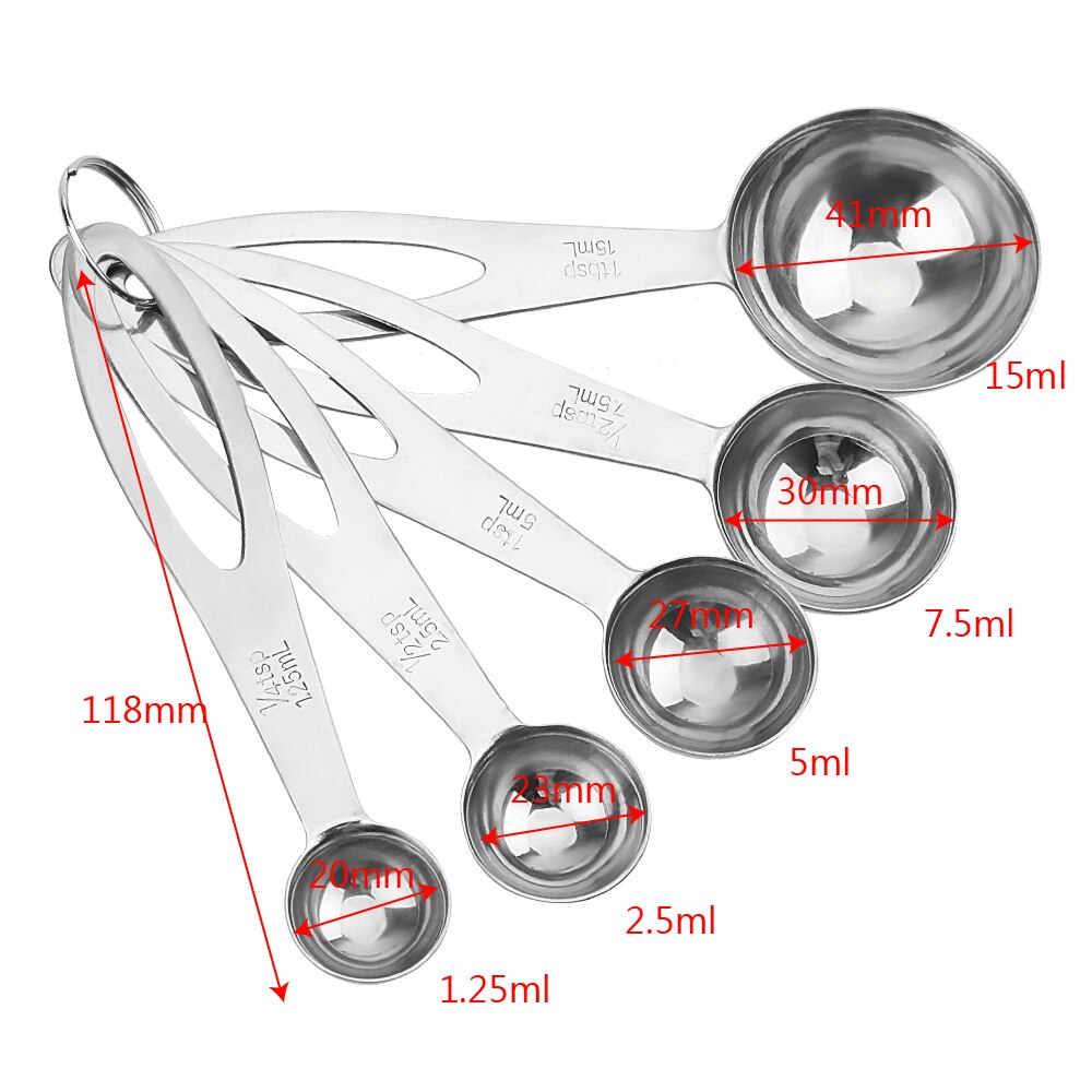NICEYARD-cuchara medidora para harina, alimentos, café, accesorios de cocina, herramientas de medición para hornear, 5 unids/set/juego