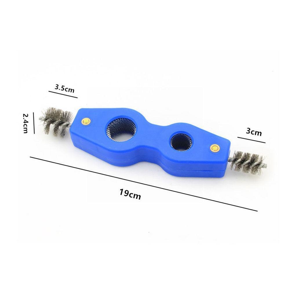 4 In 1 Pipe Cleaning Tool Blue Color Wire Brush Deburr Tube Cleaning Cleaner Pipe Pipe Plumbing Aluminium Tool J0w7