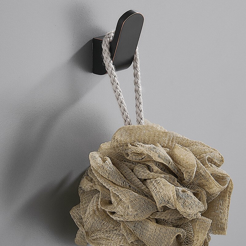 Crochet mural en laiton brossé pour serviette de bain | Crochet noir/blanc pour Robe de cuisine, porte-chapeau pour clés, crochet à vêtements 5 couleurs
