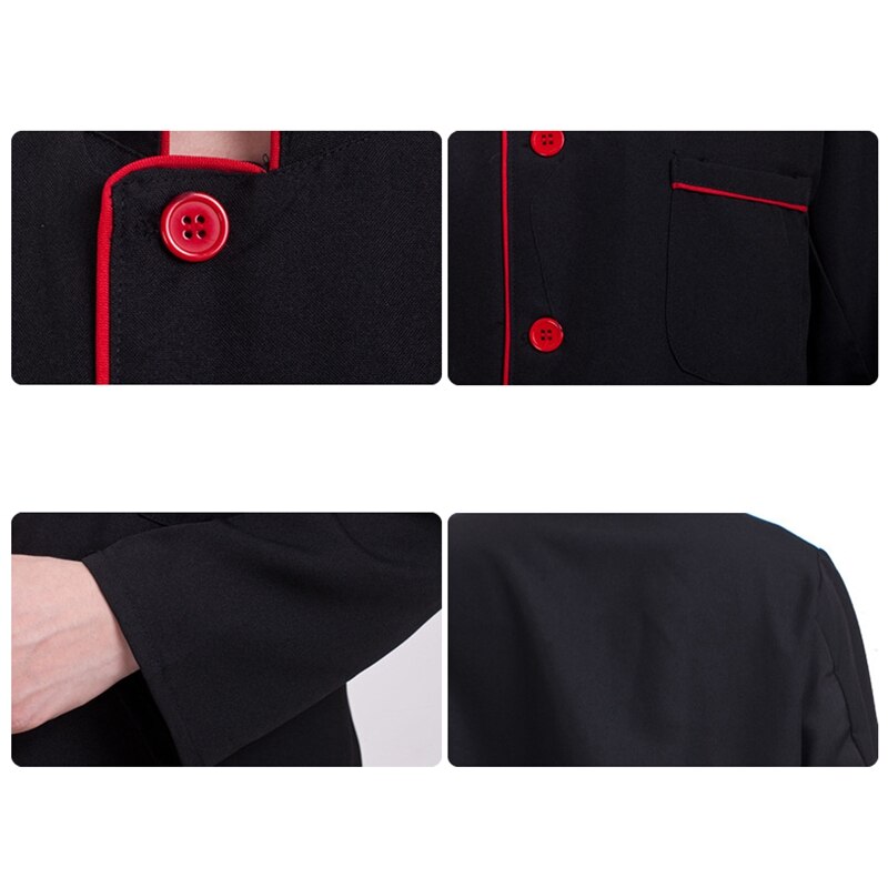 Long Sleeve Chef Uniform Kitchen Restaurant Cooking Clothes Bakery Catering Uniform Breathable Waiter Work Wear Chef Jackets