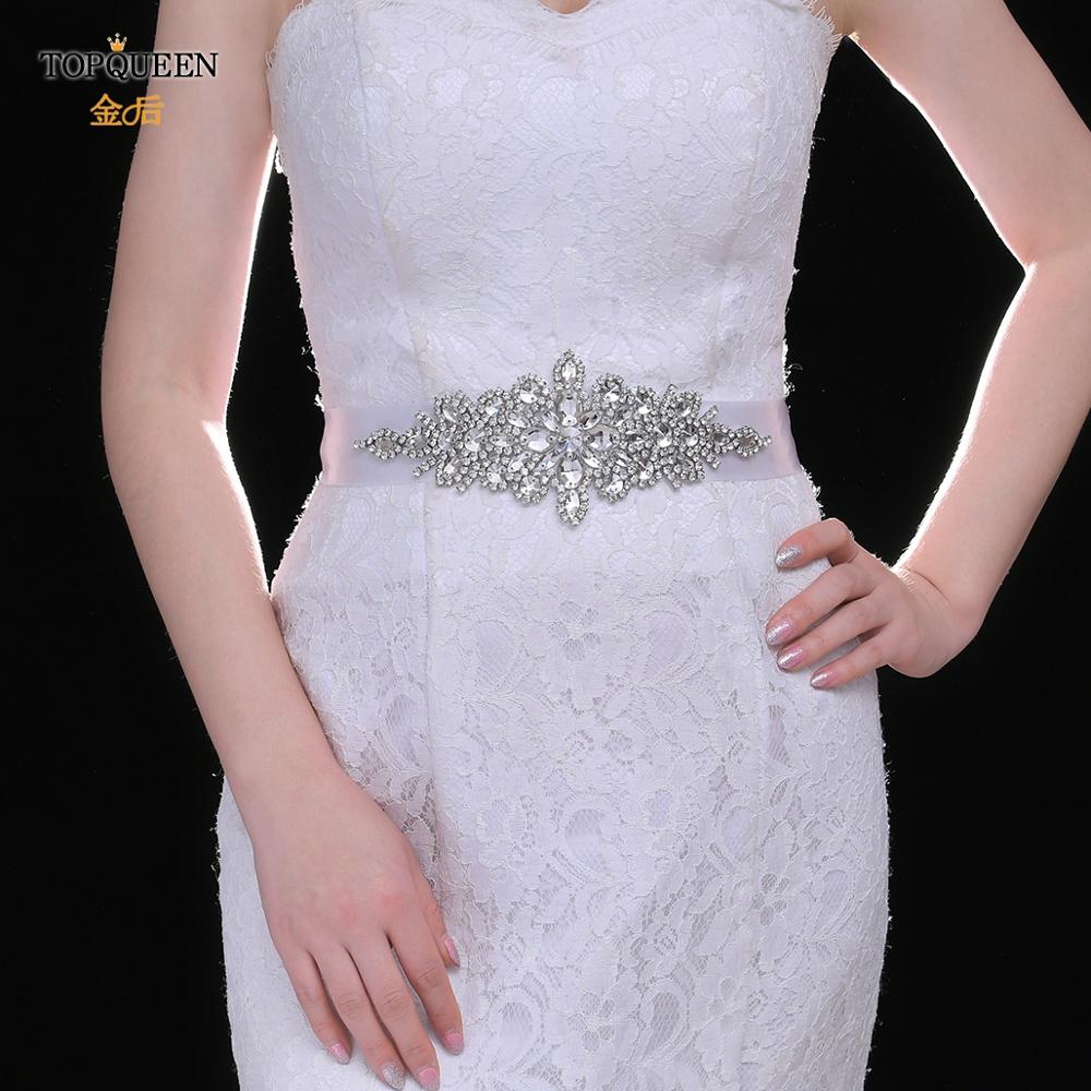 TOPQUEEN S01 Luxus frauen Gürtel Hochzeit Gürtel Zubehör Braut Brautjungfer Braut Schärpen Gürtel Für Abend Party Abendkleid Kleid