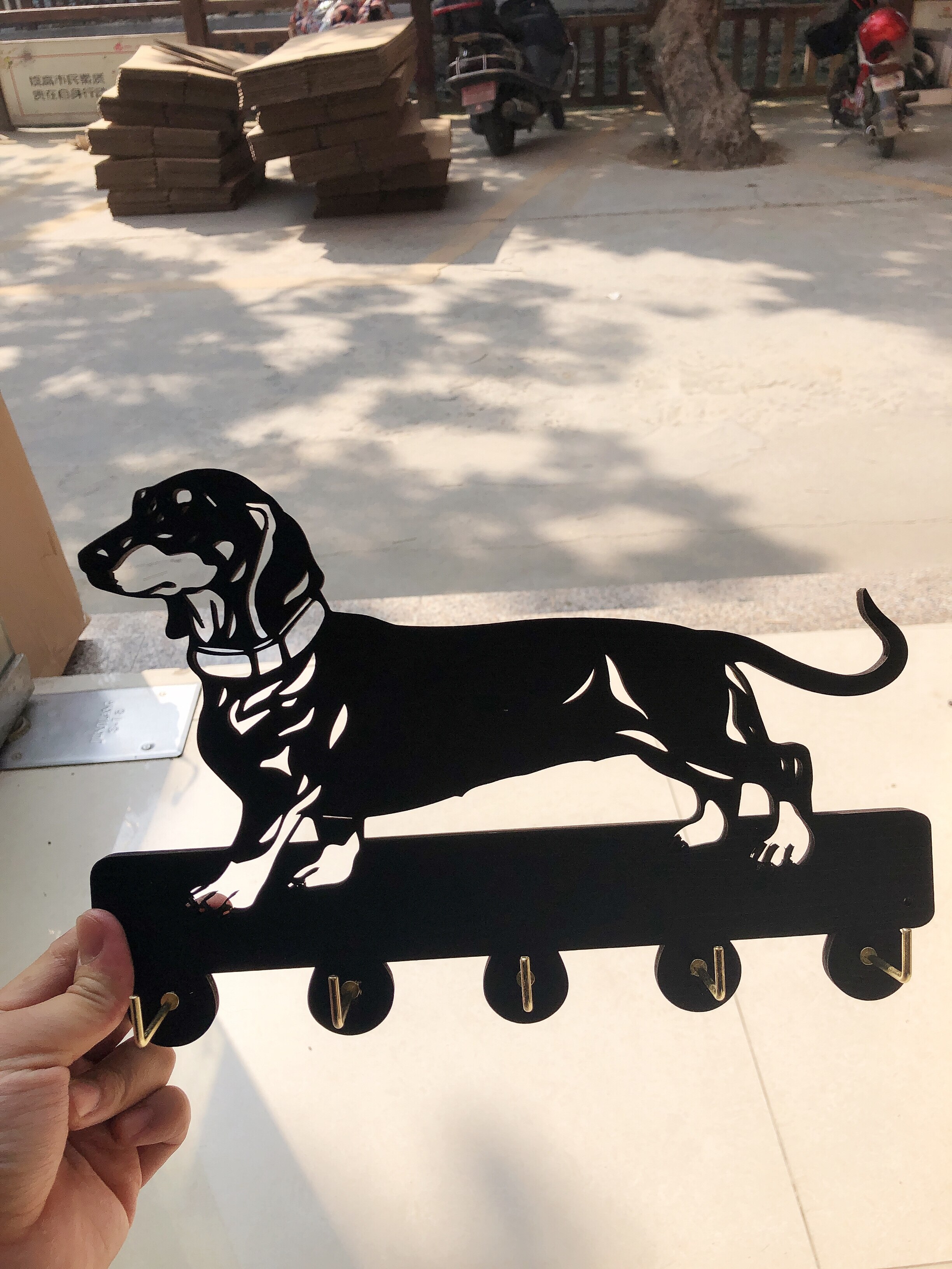 Dog Animal Key Hook(5LB),Cuty Animal Door Hook,Wooden Key Holder for Wall、Entryway and Living Room Unigue Dog Lover