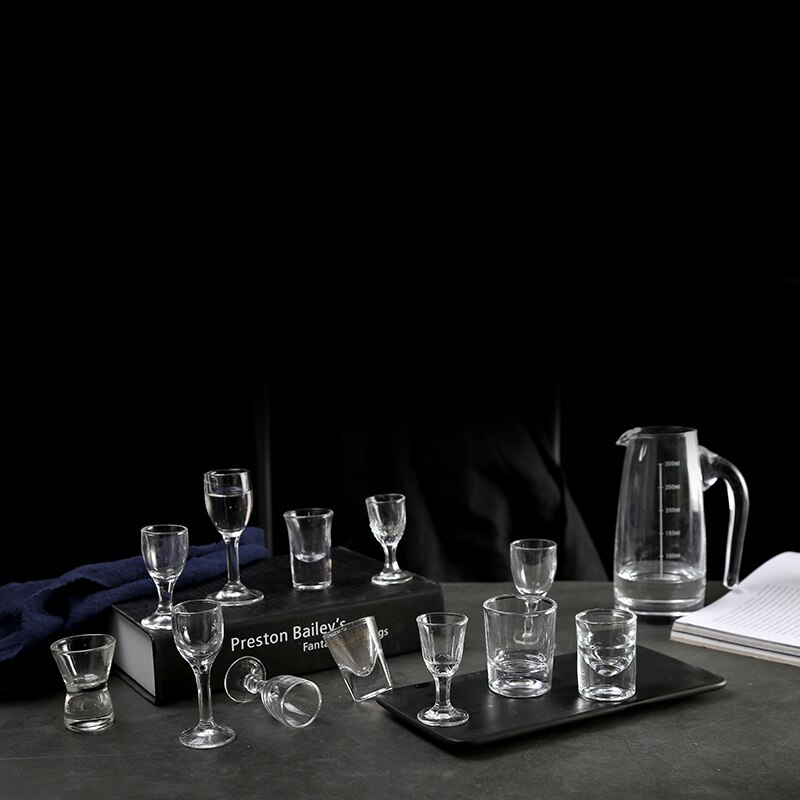 1PCS Mug Crystal Cup Shot Toughened Glass Cup High Spirits White Wine glasses Drinking Thick Bottom Liquor whisky