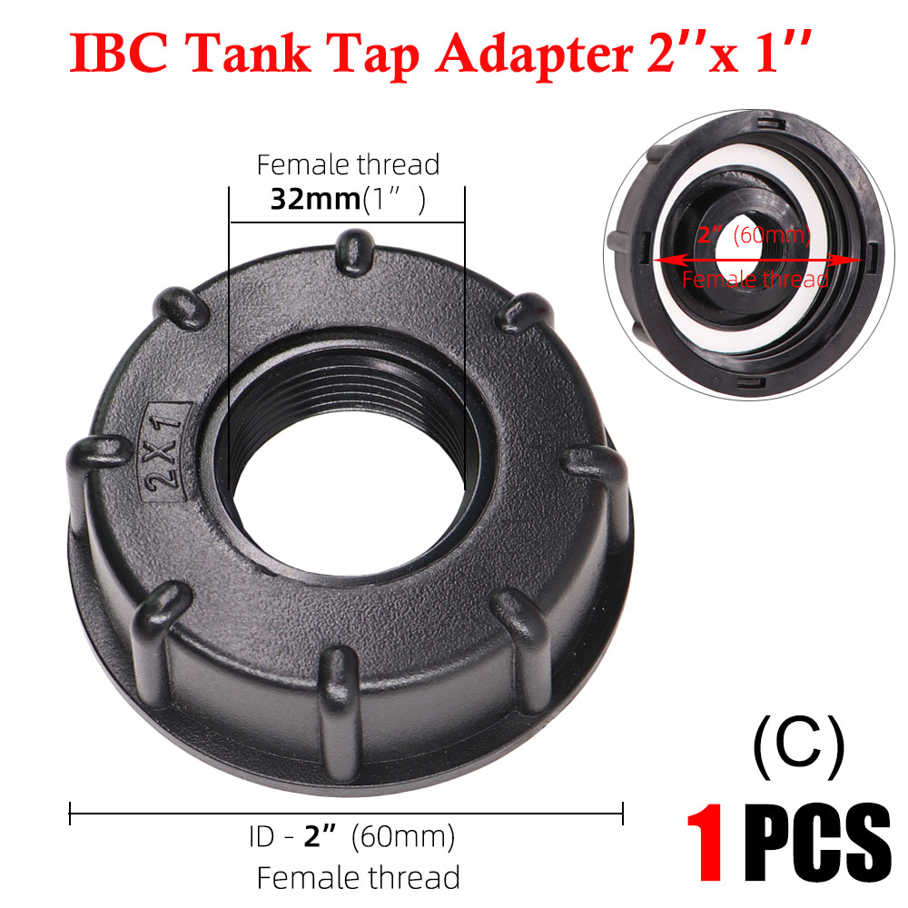 Durable IBC Tank Tap Adapter S60*6 Coarse Thread to 1/2'' 3/4'' 1" 16mm Faucet Valve Fitting Garden Home Connectors Irrigation: Cx1PCS