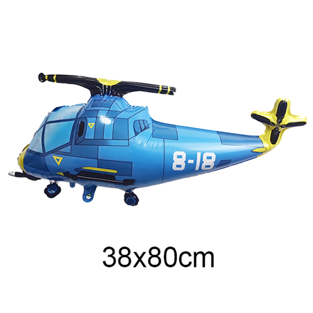 Juego de globos de avión para decoración de de cumpleaños, globo con números azules de 32 pulgadas, globo de nube, suministros para de avión