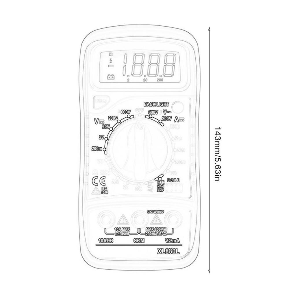 Multi-function Digital Multimeter Xl830l Digital Multimeter Handheld Multimeter Precision Digital Display