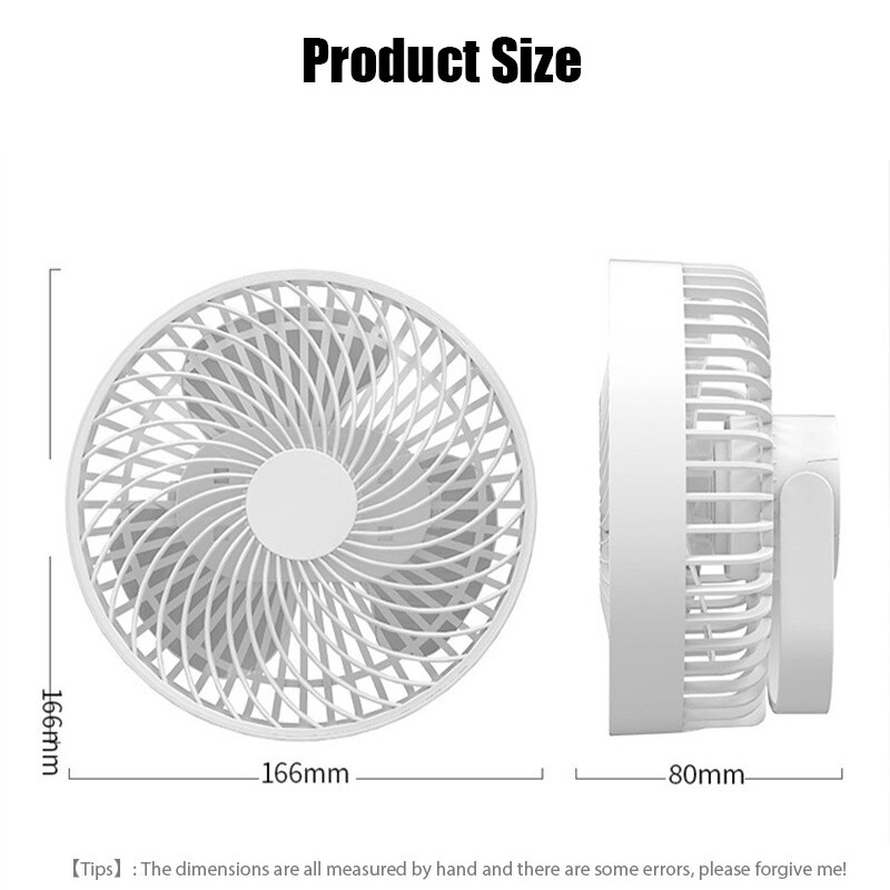 Fans Desktop Mini Wall-mounted Mute 3 Gears Fan Portable Air Cooler USB Dormitory Multi-functional Ceiling Fan Hanging Bathroom