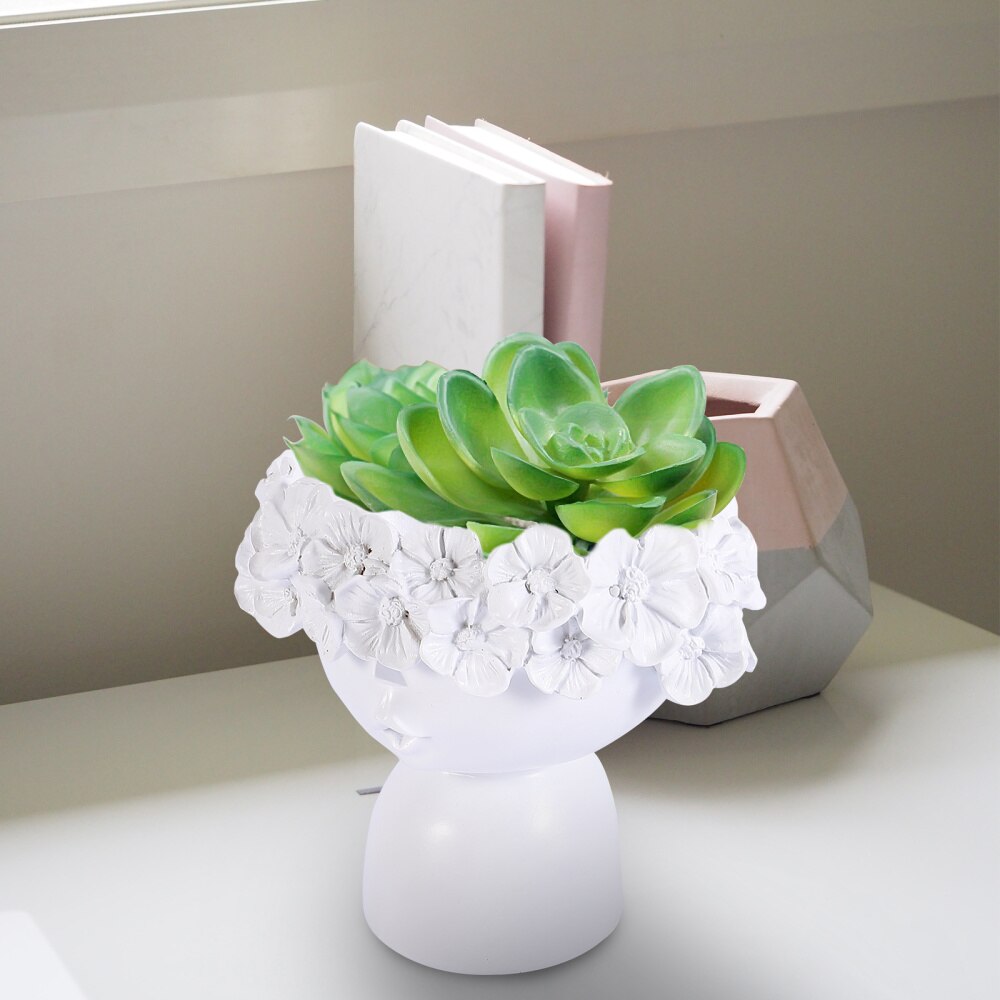 1Pc artystyczne doniczki żywe ozdoby robić pokoju kreatywny soczysty pojemnik biały