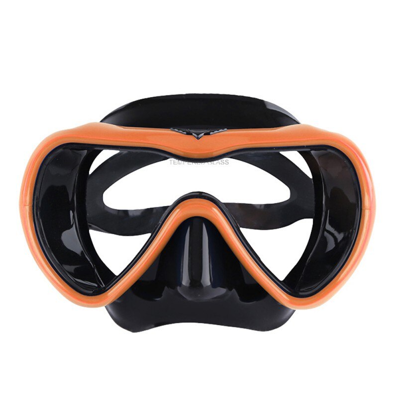 Anti-Fog Zwemmen Duikbril Snorkel Buis Snorkelen Masker Snorkel Buis Set Duiken Masker: orange mask