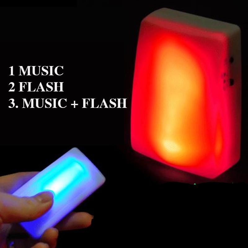 Timbre de puerta inalámbrico para personas mayores/Sordos, Sensor de movimiento, impermeable, con luces de 7 colores y música para el hogar