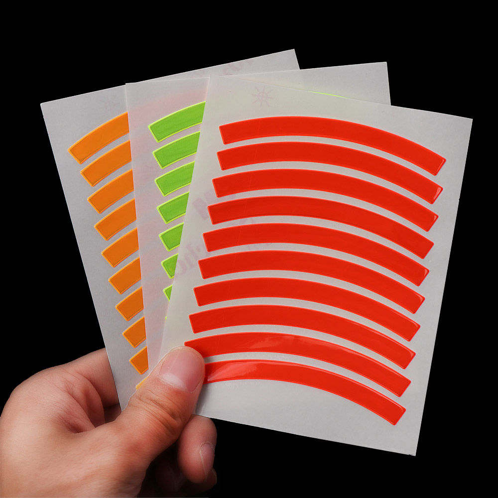 10pcs Adhesive Reflective Tape Cycling Safety Warning Sticker Bike Reflector Tape Strip For Car Bicycle Motorcycle Scooter