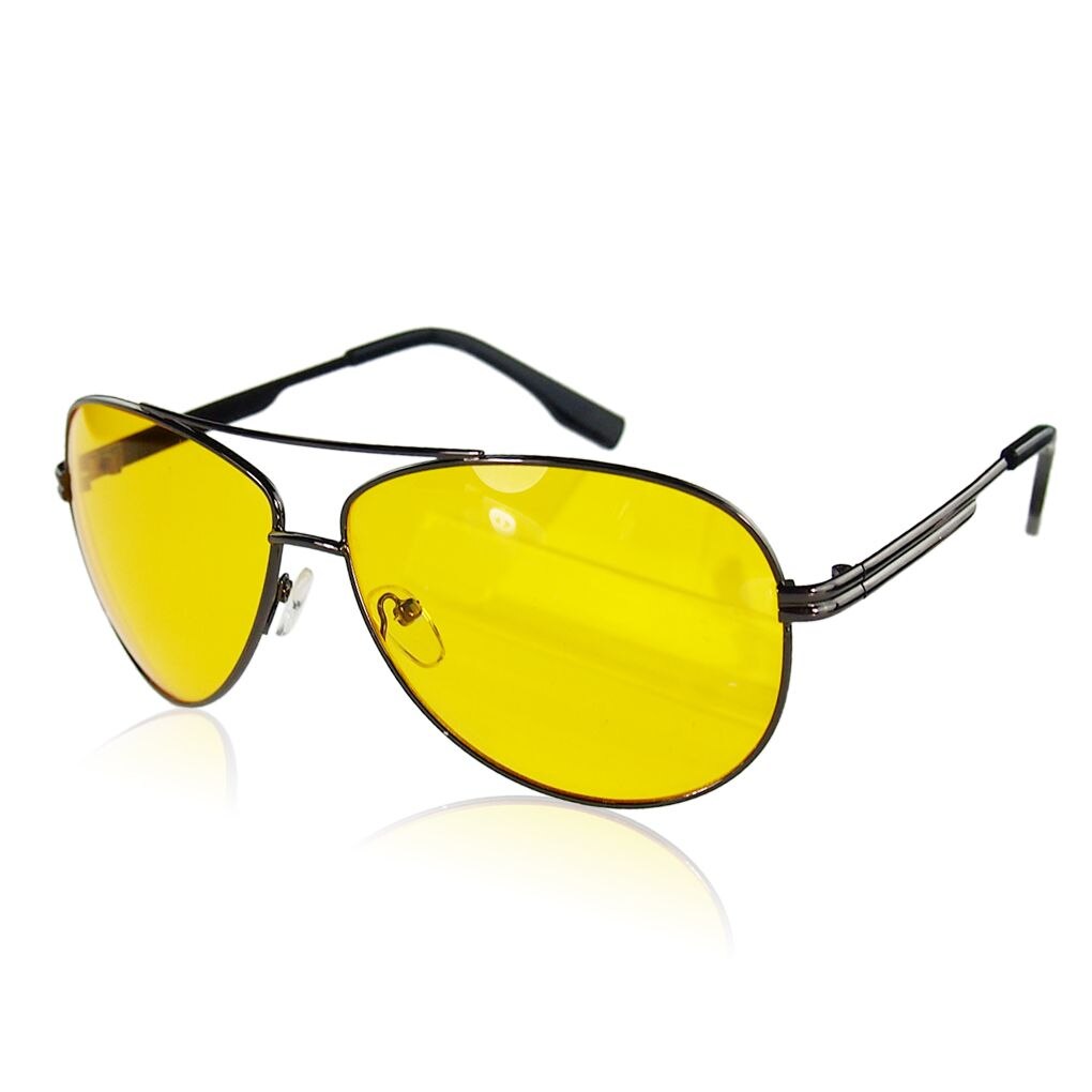 Gule luftfart solbriller kvinder dag nattesyn briller kørsel bilmærke mandlige beskyttelsesbriller solbriller nat lys briller: Default Title