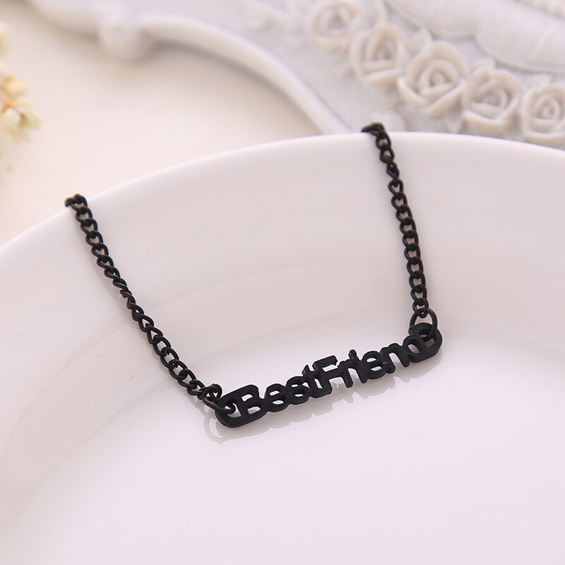 Vrouwen Beste Vriend Oneindige Partners Charm Bangle Armbanden Legering Hand Ketting Fijne Sieraden HSJ88: black
