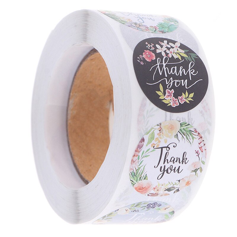 Pegatinas adhesivas con letras "Thank You'', 500 Uds., pegatinas de sellado para su pedido y pegatinas hechas a mano de 1 pulgada: A14