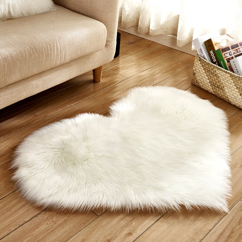 30 x 40cm hjerter imiteret pels bordtæppe baby legemåtte foto rekvisitter baby fotografi baggrund måtte vinter fluffy tæppe værelse dekoration