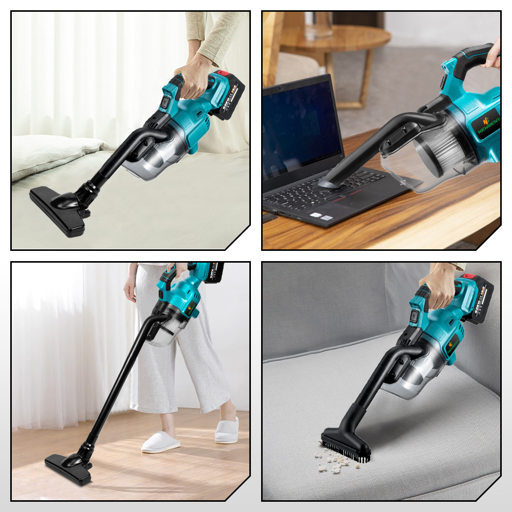 Aspirateur électrique portatif sans fil 1000W, puissant, Rechargeable, outils de nettoyage d'intérieur domestique pour batterie 21V 18V
