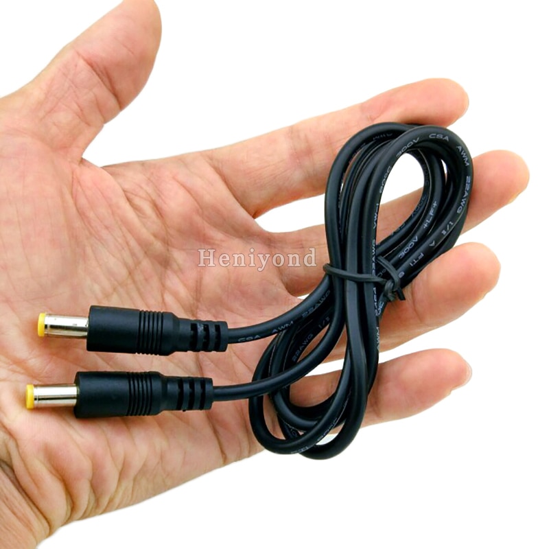 2PCS 5.5 x 2.1mm Male DC Power Plug Connector CCTV PSU Pigtail Cable Jack 12V