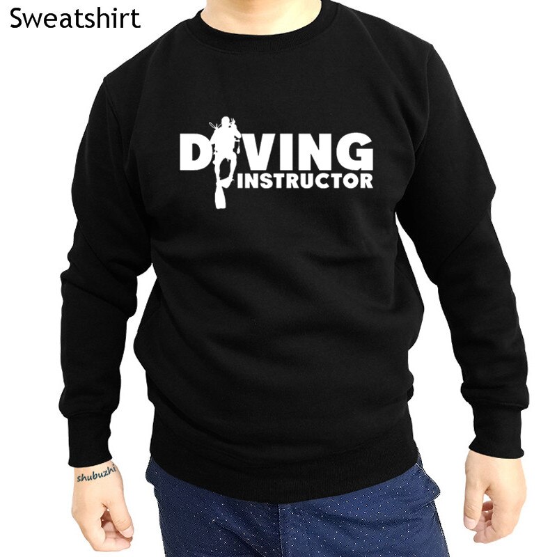 Scuba Dive funny shubuzhi men o-neck sweatshirt brand casual hoodies cotton hip-hop print hoody big size: XXXL