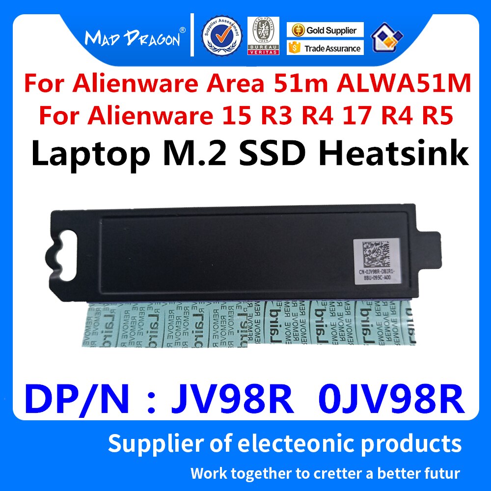 Original m .2 pci-e ssd support holder adapter til dell alienware area 51m r2 laptop m .2 ssd heatsink 09 hfh 6 9 hfh 6 0 jv 98r: Til alienware 17 r5