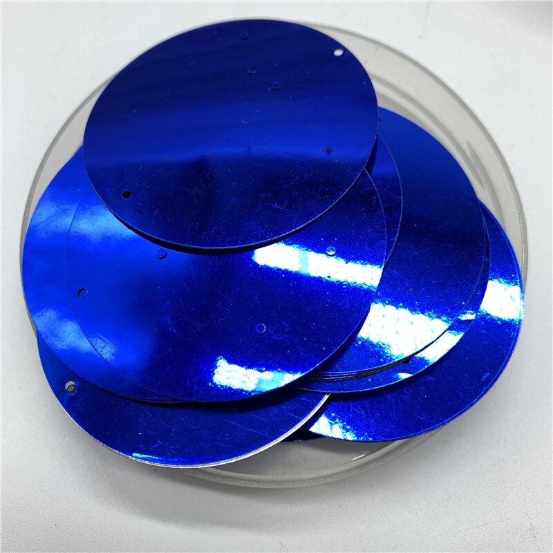 50 stuks 50mm PVC Platte Ronde losse Pailletten met 1 kant gat Pailetten naaien Wedding Craft Accessoires DIY Hanger sequinTrim: 07