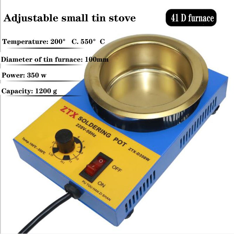 Horno de fusión de estaño pequeño de , temperatura ajustable, redondo, 80mm, 100m de diámetro, venta directa de fábrica