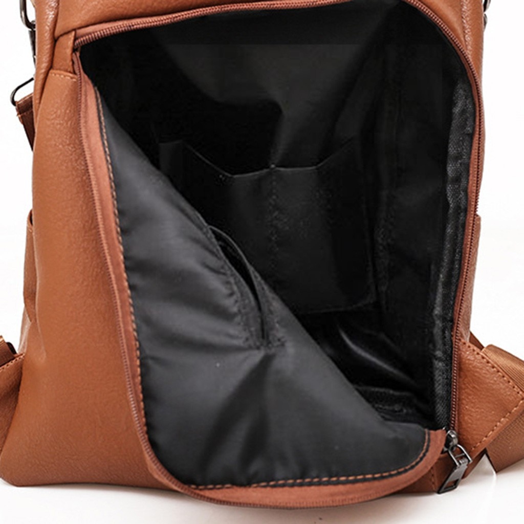 Maison Fabre sac à dos femme en cuir synthétique sac à bandoulière antivol sac à dos décontracté sauvage en cuir souple double usage cartable