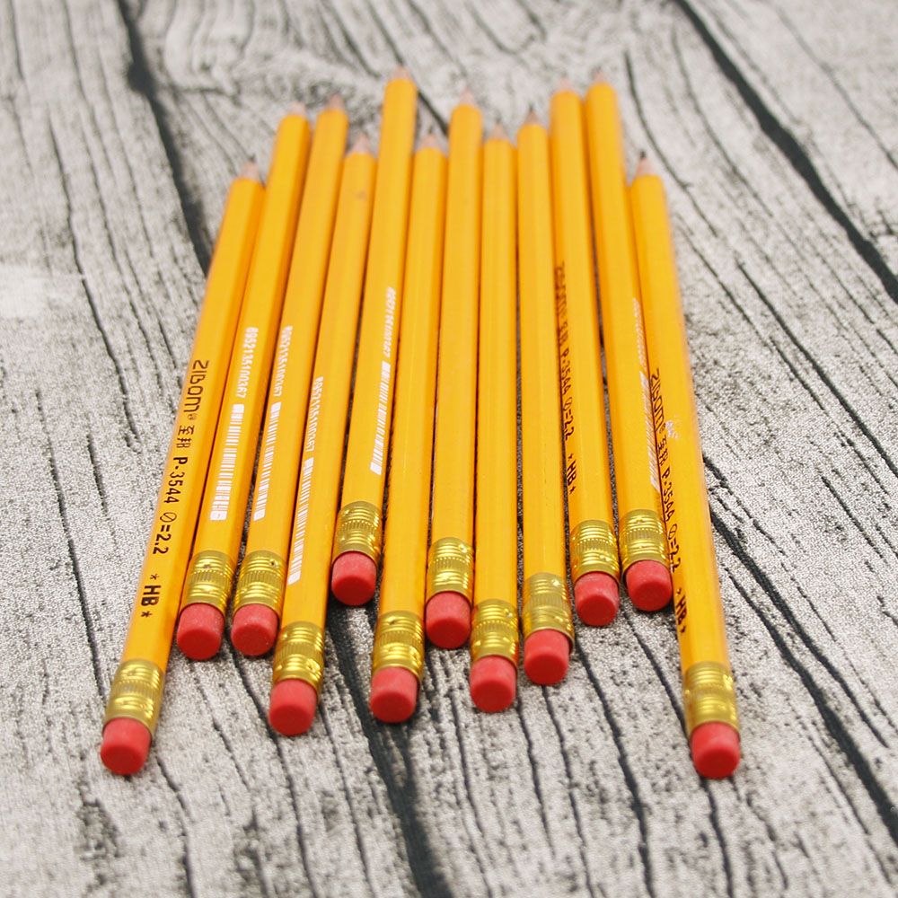 12 Stuks Standaard Hb Schets Schrijven Kids Schrijven Potlood Met Gum Met Gum