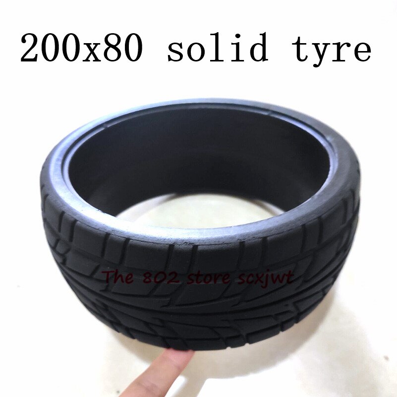 Nyeste 200 x 80 massive dæk pu dæk, til golfvogn, taskevogn, elektrisk gokart, mikroporøst elastisk dæk