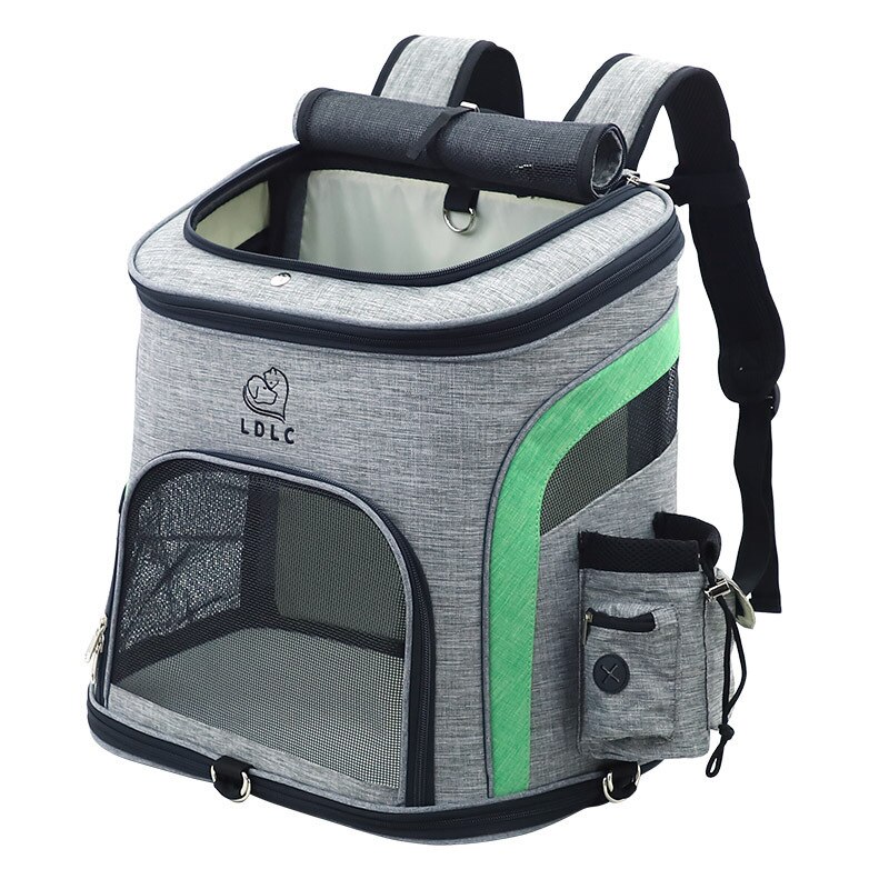 Mochila porta gato para mascotas, bolsa de hombro transpirable para viaje al aire libre, suministros de Embalaje portátil para perros y gatos pequeños