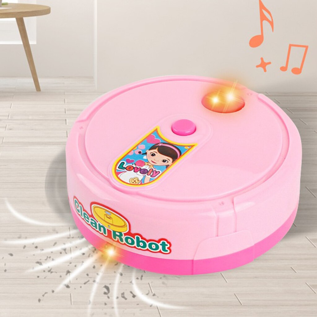 Kids Mini Simulatie Pretend Play Vacuüm Speelgoed Cleaning Floor Gereedschap Schoon Speelgoed Met Verlichting Geluiden: pink