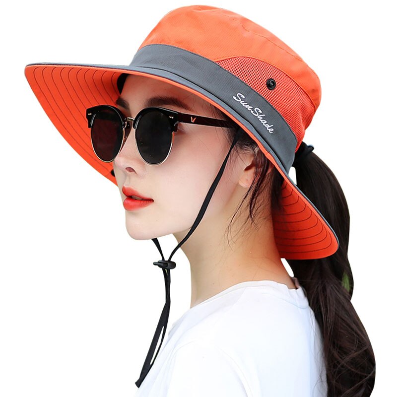 Simple UPF 50+ Sun Hat Bucket Summer Men Women Fishing Boonie Hat Sun UV Protection Long Large Wide Brim Bob Hiking Outdoor