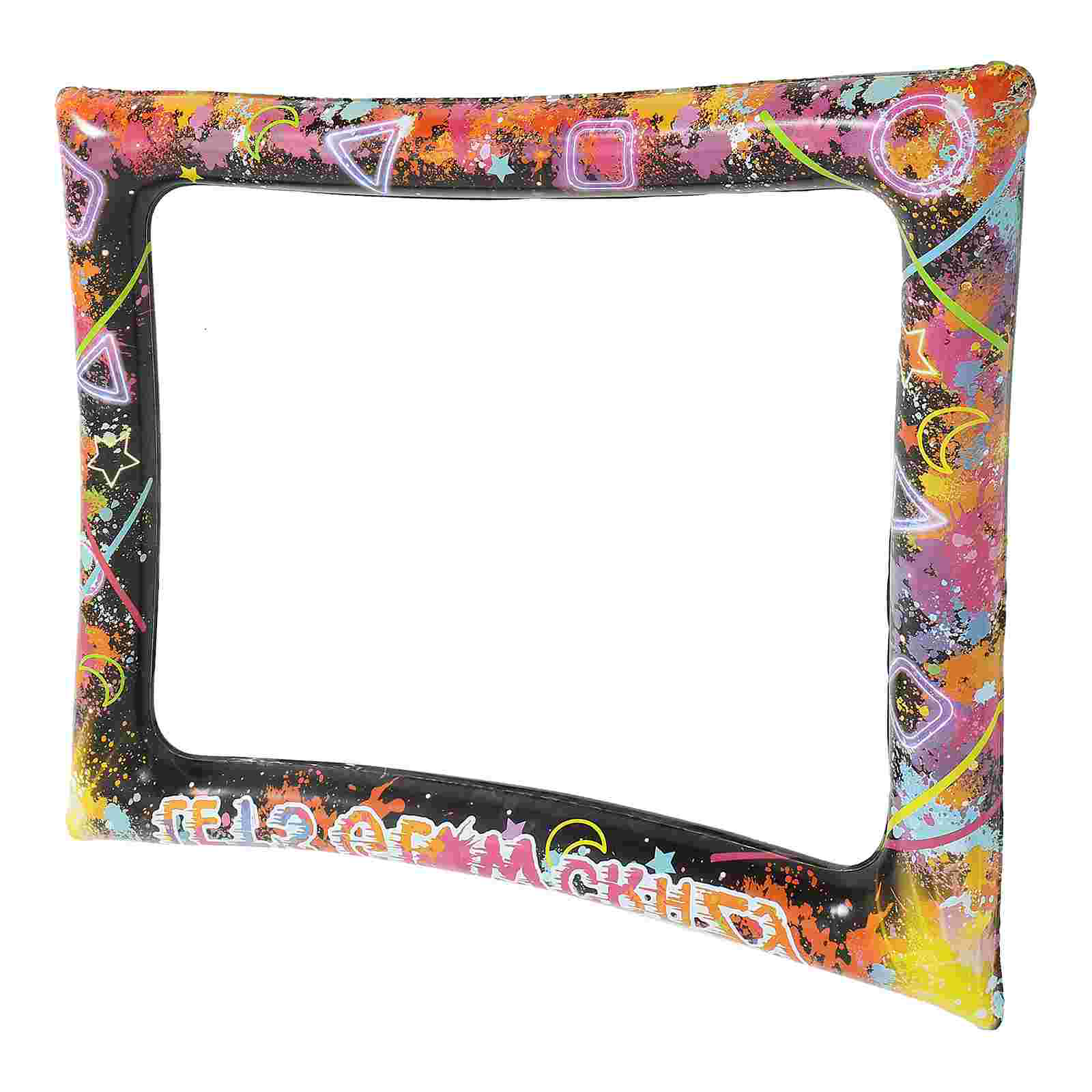 Moldura inflável para fotos, brilho noturno brilhante, aniversário, chá de panela, adereços, suprimentos para festa divertida, moldura de selfie neon, festivo