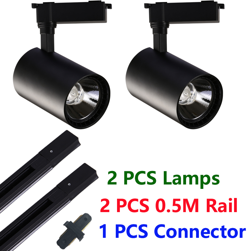 LED Track Light Set 12-40W plafoniera ad alta luminosità per Street Living Room Kitchen Home appliance Rail faretti mobili Led: Di colore verde scuro / Viola