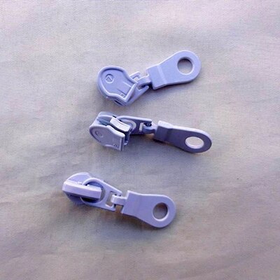 Cursori con cerniera Meetee 20 pezzi per cerniere in nylon 5 # borsa kit di riparazione con cerniera tasca di ricambio cerniere testa accessori per cucire fai da te ZT179: bianca