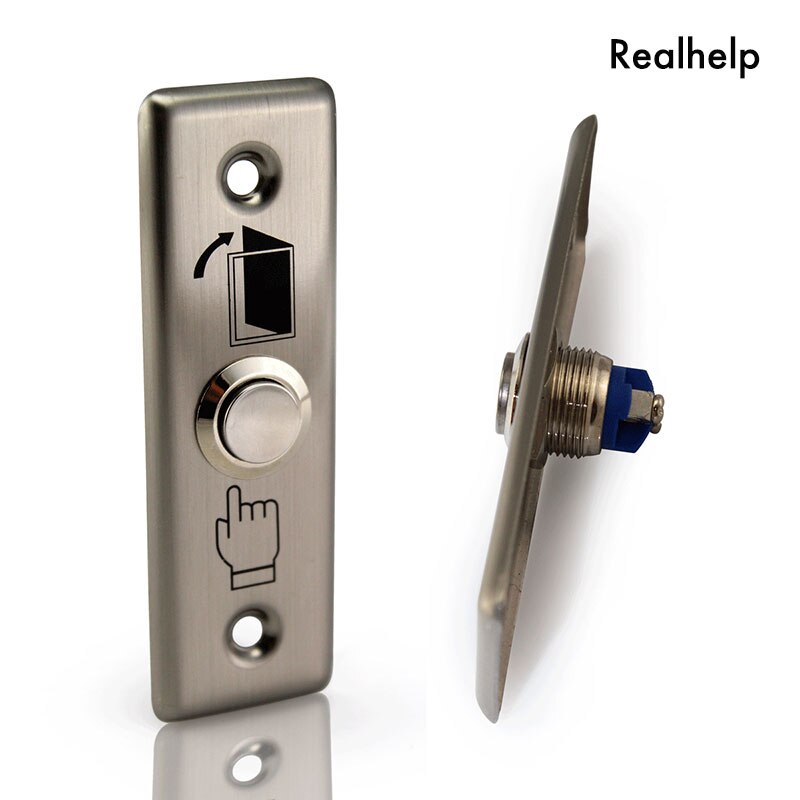 Stainless Steel Embedded Program Exit Button Small Exit Button Bouton Switch for Warehouse Door Exit NC COM Output