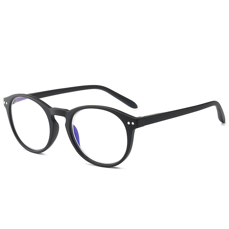 Iboode Anti Blue Ray Leesbril Vrouwen Retro Antifatigue Lezen Computer Eyewear Mannen Met Zak + 1.0 1.5 2.0 2.5 3.0 3.5 4.0: +150 / Black