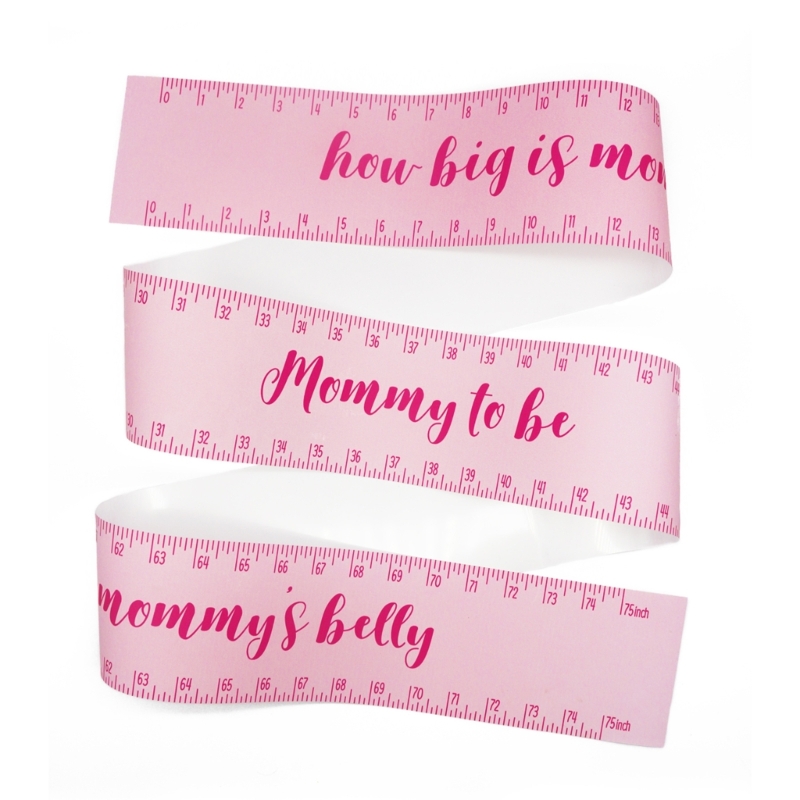 How Big is Mommy's Belly? Includes 1 Mommy's Belly Measuring Tape and 12 Stickers, Gender Neutral Fun Baby-Shower Game