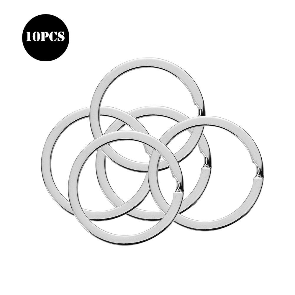 TSKDKIT 50pcs Stainless Steel Key Rings Small Metal Key Rings 20mm 25mm 28mm 30mm 32mm Small Jewellery Ring for Home, Keys, Organization and Crafts