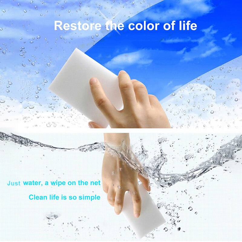 50 Pcs Multi-functional Magic Sponge Eraser Cleaner Cleaning 100 x 60 x 20mm DO2: Default Title