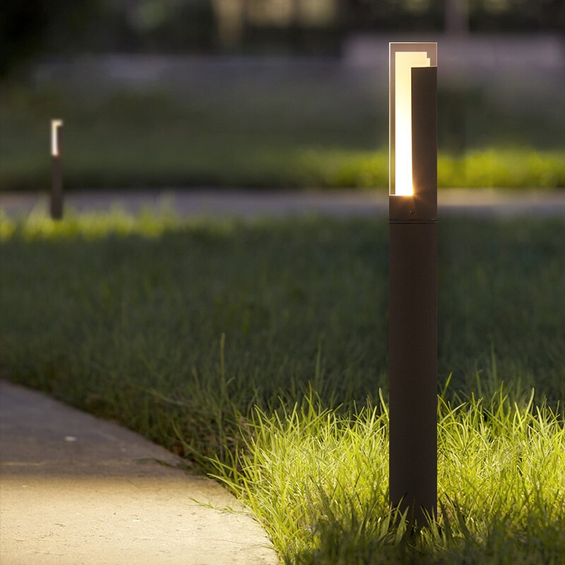 Utendørs vanntett  ip65 10w ledet plenlampe stil aluminium søyle hagesti kvadratisk landskap plenlamper  ac85-265v