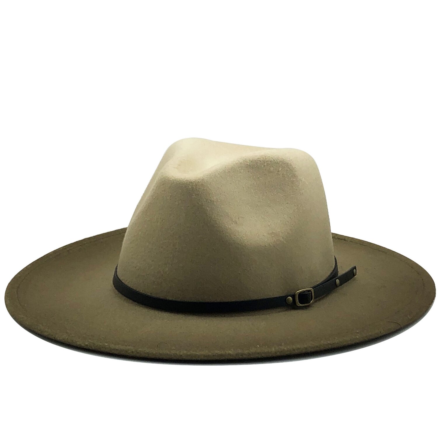 Sombrero Fedora de fieltro Trilby Vintage para hombre y mujer, de lana, con ala ancha, , azul real degradado, gorros de Jazz de invierno: green