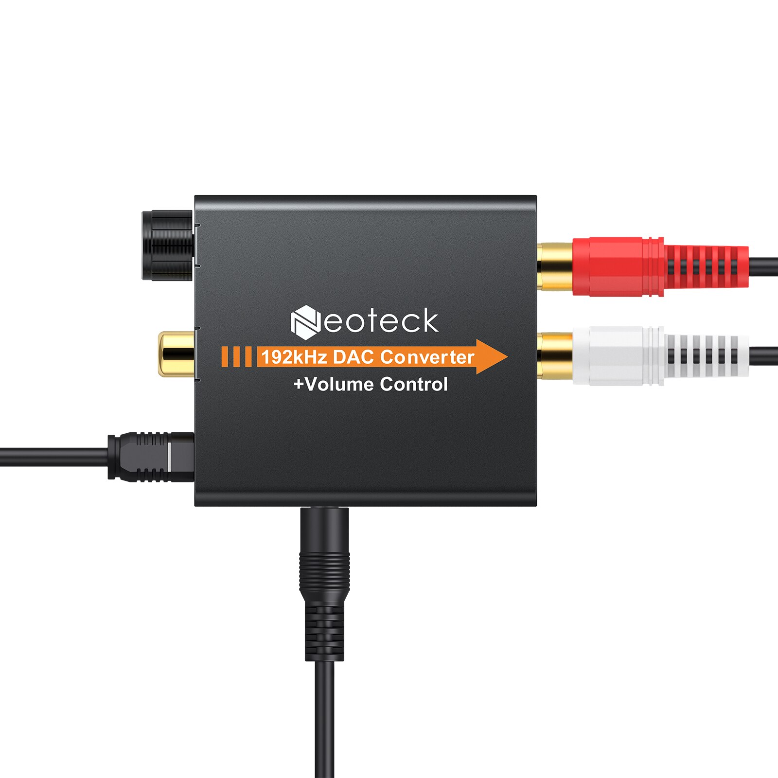 Neoteck Dac 192Khz Digitaal Naar Analoog Optische Coaxiale Naar Rca 3.5Mm Jack Audio Converter Met Volumeknop voor Versterker