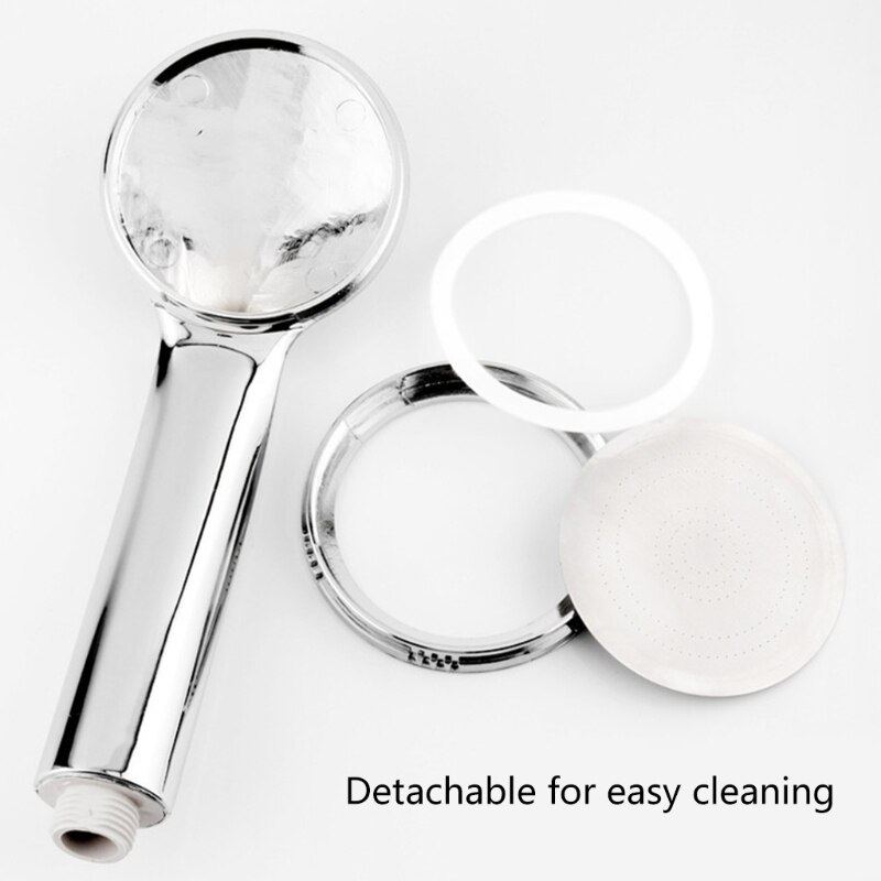 N0HB Pressurized Handheld Shower Head Bathroom Water Saving Shower Detachable Shower Head Fine Water from the Needle Hole