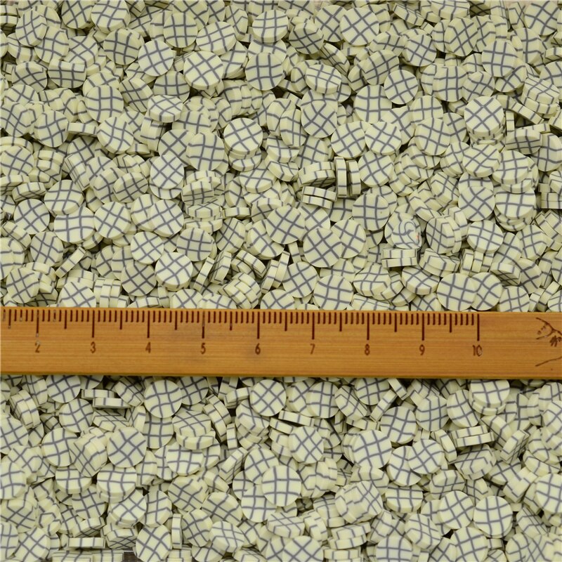 10g/ partier polymerlera strössel gelé kors rund form för hantverk, gör själv konfetti