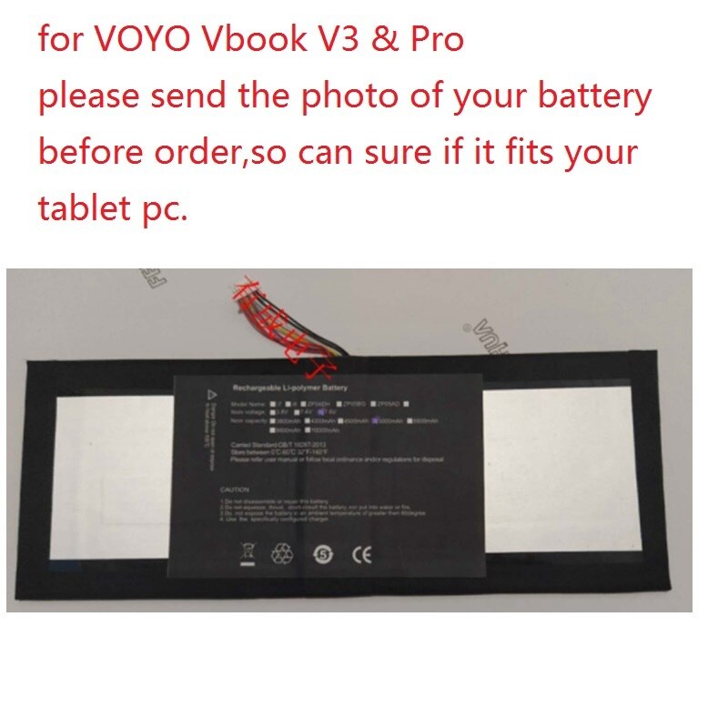 Batería recargable para VOYO Vbook A1,I5 I7 Plus KS26,V3 y Pro, y Pentium Edition, recambio li-po, 7,4 V/7,6 V, nueva: V3 and V3 Pro